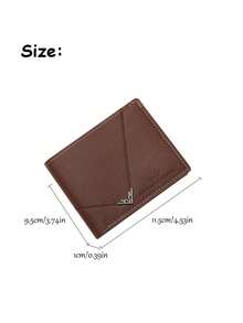 Customized Men's Wallet, PU Leather Solid Color Large Capacity Multi-Pocket Portable Foldable Coin Purse Card Holder, Business Gift, Travel Wallet - Multicolor - View 8