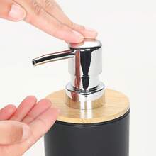 High-Quality Anti-Slip Bathroom Trash Can, Toilet Brush, Soap Dish, Toothbrush Holder, Bamboo Cover Bathroom Accessory Set, New Home, Hotel, Gift Box - Multicolor - View 8