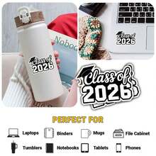 1/3/5 张 2026 届毕业纪念贴纸，3 英寸高中大学毕业礼物，可用于笔记本、剪贴簿、汽车贴纸、笔记本电脑贴纸、水瓶贴纸、手机壳贴纸 - 彩色 - 查看 3
