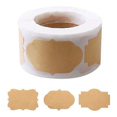 1 Rollo de Etiquetas Autoadhesivas Multiusos para Regalos, Botellas, Decoración Básica de Cosméticos, Tarros de Albañil, Manualidades Navideñas