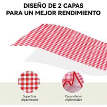 Manta de Pícnic,Manta de Picnic Impermeable y Resistente a La Arena, Manta de Playa, Mantas Plegables al Aire Libre para Viajes de Fiesta de Campamento Familiar (Cuadros café, 200X200CM) - Cuadros rojos y blancos - Ver 9