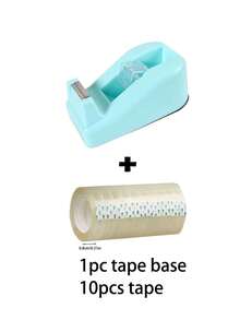 1pc Macaron Color Tape Dispenser, Small Packaging Tape, Student & Office Supplies Tape Cutter, Suitable For Office Supplies, Desktop Accessories, School Supplies, Planning Supplies, Stationery, Study Essentials - Multicolor - View 10