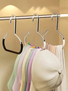 Multifunctional Round Clothes Hanger With Hooks, Can Hang Baseball Caps, Scarves, Camisole Dresses, Bags, Jackets, Belts And Lingerie, Space-Saving For Home Closet, Dorm Or Display Rack. Portable Clothes Hanger Hooks. - Multicolor - View 2