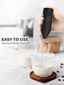 电动奶泡器，强力手持奶泡器，迷你奶泡器，咖啡搅拌器，不锈钢饮品搅拌器（适用于咖啡、拿铁、奶油、卡布奇诺、抹茶、热巧克力），便携式奶泡器，无线电动搅拌器，迷你咖啡机，学习用品，厨房餐饮用品，家居必备，女士礼物，男士礼物，学习用品 - 彩色 - 查看 10