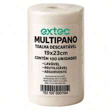 Toalha Multiuso 19x23cm Multipano Wiper Alta Durabilidade 100UN - Branco - Visão 1