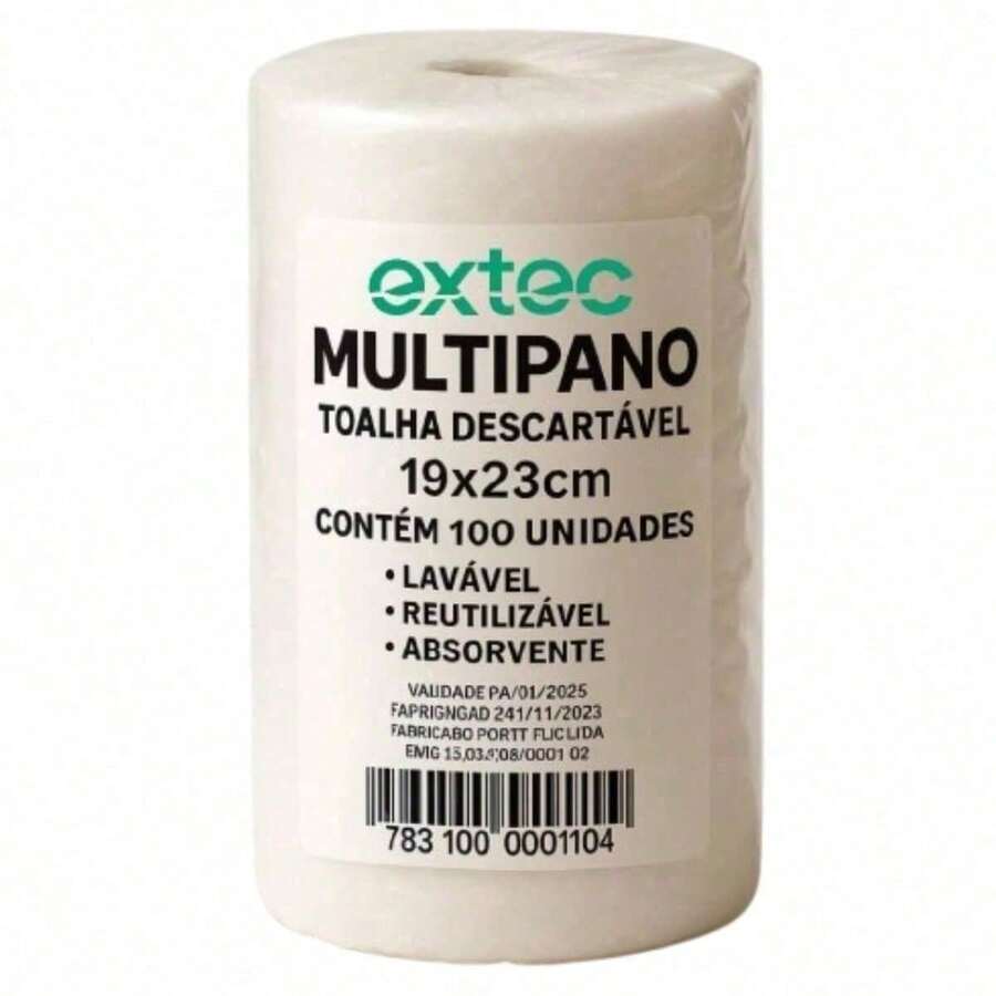Toalha Multiuso 19x23cm Multipano Wiper Alta Durabilidade 100UN - Branco - Visão 1