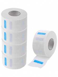 1/5卷白色一次性颈带，美发沙龙剪发颈部保护纸，弹性颈部保护纸，适合美发师或家庭使用 - 白色 - 查看 12