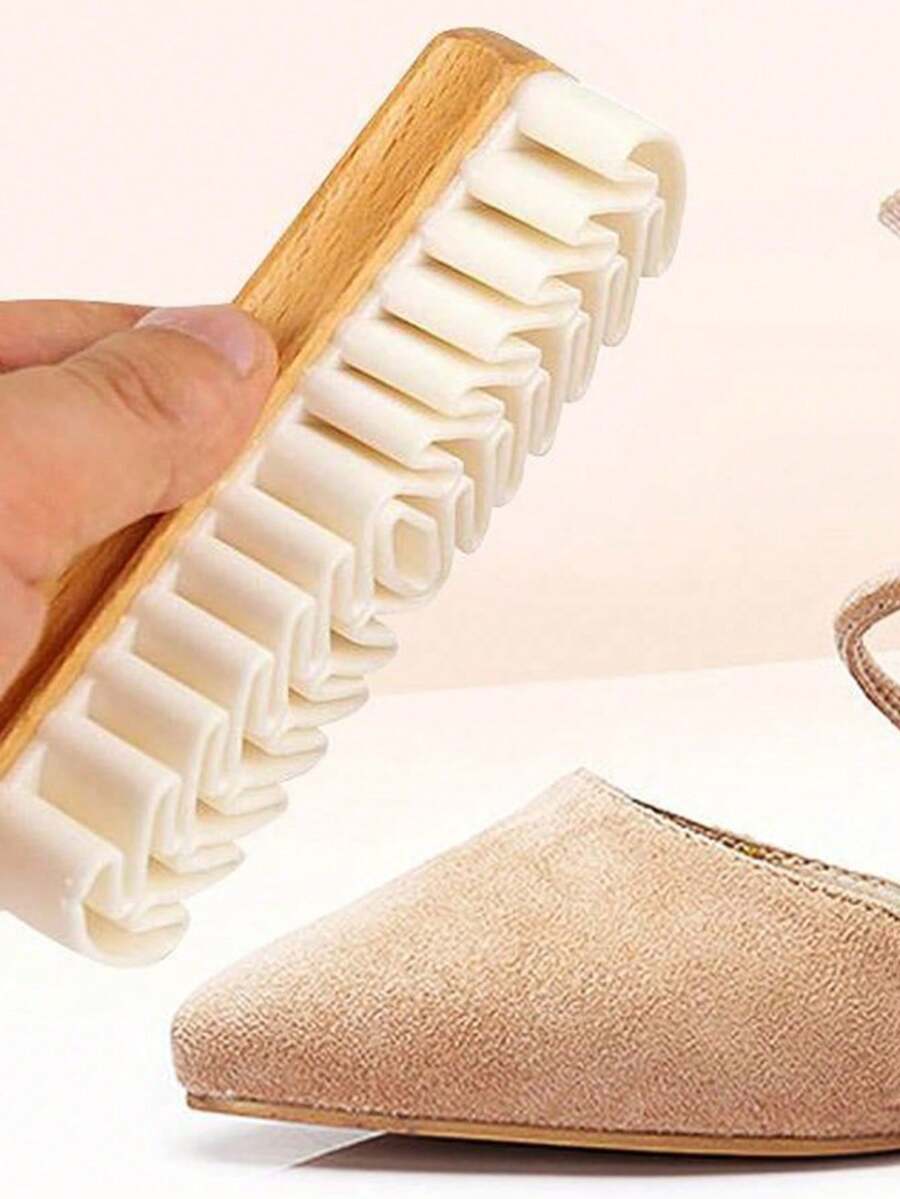 白色橡胶鞋刷，绒毛鞋履清洁刷 - 重型单刷设计，适用于帆布鞋、靴子、运动鞋，轻柔呵护不刮伤，高效家用清洁刷，天鹅绒刷毛，家居必备 - 彩色 - 查看 1