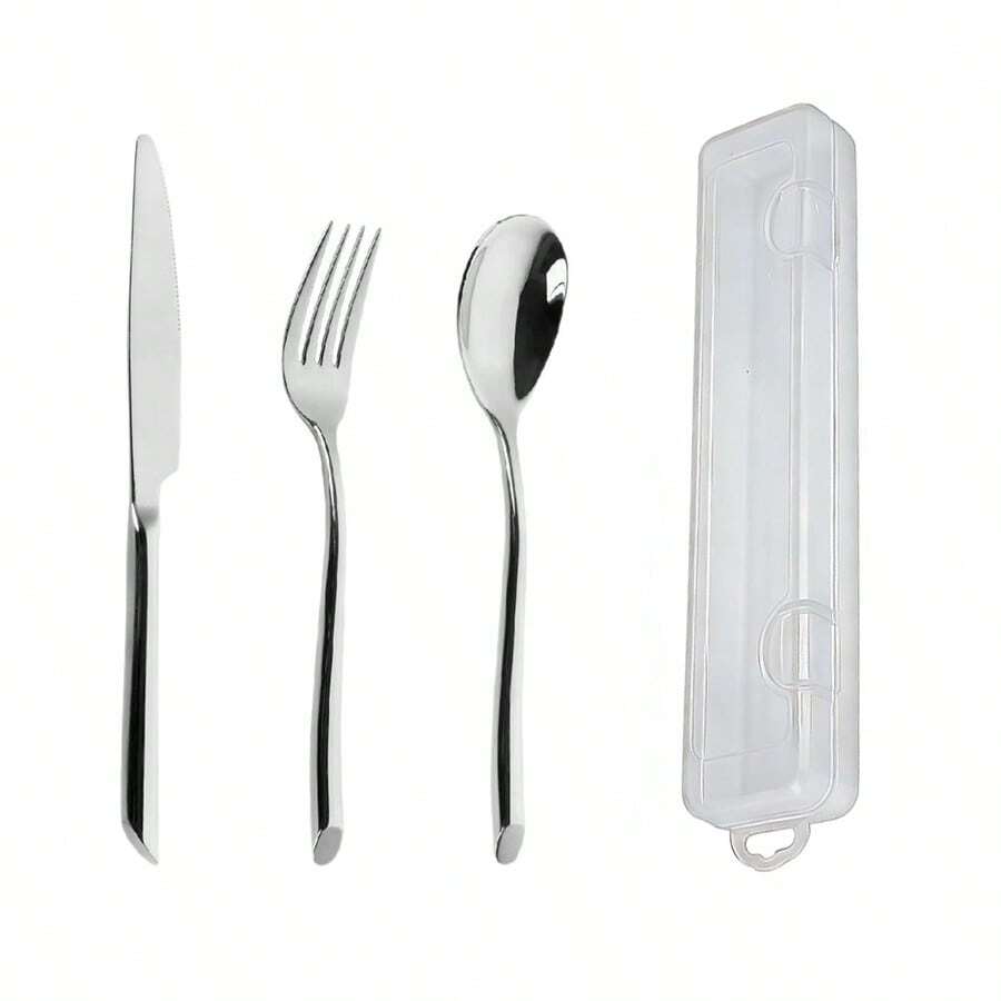 Premium Stainless Steel Slanted Steak Knife And Fork, Dessert Spoon, Cutlery Set For Hotel And Restaurant