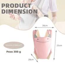 JCH-Mochila Portabebe portabebe ergonomico para Niños Pequeños Recién NacidoAjustable Cómodo y transpirable. rosa - Azul - Ver 3