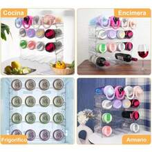 CYPNOrganizador Apilable de Botellas de Agua para Clóset - Organización y Almacenamiento de Despensa de CocinOrganizador de Botellas de Agua de 4 Niveles 16 para Gabinete Cocina Clóset OficinaFashion