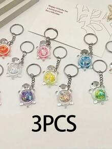 5/10/20pcs Night Light Multi Color Mini Turtle Keychain, Sparkling Turtle, Party Gifts, Small Turtle Resin Accessories, Suitable For DIY Accessories, Mobile Phone And Bag Pendants, Turtle Statue Accessories, Keychain Pendants ((Mixed Hair Of Multiple Colors) - Multicolor - View 13
