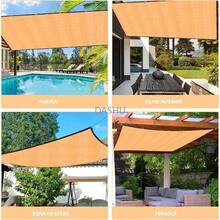 3x4m UV Block Sun Shade Cloth 95% UV Protection, 185GSM Heavy-Duty Shade Sail for Outdoor Patio Garden Activities - Marrón claro - Ver 8