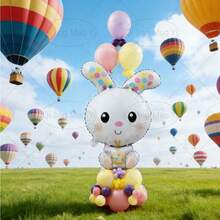 38pcs Easter Rabbit & Chick Party Balloons, Includes Easter Eggs, Bunnies, Hatching Chicks, Suitable For Easter Celebration - Multicolor - View 7