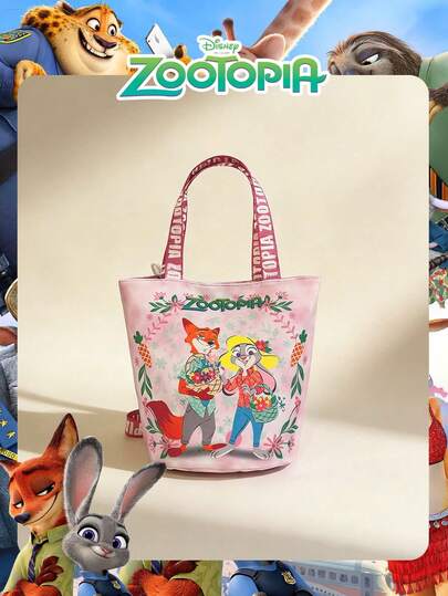  Disney Zootopia 1 Pc Disney Officially Licensed Disney Zootopia NICK Pattern Fashion HandBag Bucket Bag Casual Multi Functional Shoulder Bag Lightweight Adjustable Shoulder Strap Crossbody Bag For Girls/Teens/Students For Daily/Outing/Shopping/Back To School