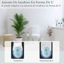 CYPNAsiento para Inodoro de Cierre Lento y Silencioso Asiento para WC Universal PP Tapa de Inodoro Redondo Económico para Retrete Toilet Seat Residencial Acolchado de Sanitario para Baño 36 * 46cmFashion - 219747203 - Ver 5