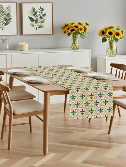 1 PC Diamond Pattern Table Runner Carnival Festival Table Runner Party Holiday Theme Home Living Room Dining Table Party Decoration