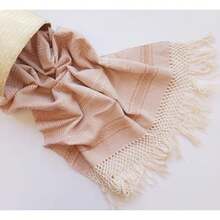 JCH-Rebozo Portabebé Artesanal Fular Corto 100% Algodón con detalle de articela 2.5 mts. con instructivo de nudos Capuchino - Capuchino - Ver 7