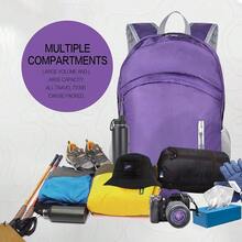 35L Mochila impermeable plegable ligera para playa, con compartimento seco y húmedo, mochila HiFKing para hombres y mujeres, color morado - Púrpura - Ver 7