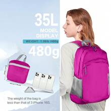 35L Waterproof Backpack Beach Foldable Lightweight Dry Wet Split HiFKing Backpack Men Women Dark Pink - Pink2 - 查看 7