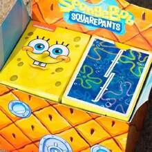 1 Juego de Cartas de Juego con Temática de Bob Esponja, Mismo Estilo que el Anime, Cartas Pequeñas de Alta Calidad, Perfecto como Regalo de Cumpleaños o para Fiestas, Cartas de Dibujos Animados. - Multicolor - Ver 2