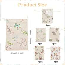 CYPNHASTHIP® 30 Bolsas de arpillera con cordón FloralFashion - 219613864 - Ver 3