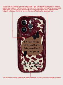 豹纹印花新款平纹印花奶油质感酒红色软壳，兼容 17/17 Pro Max/ 16/ 16 Pro/ 16 Pro Max/ 15/XR/7P/8P/P12 Pro Max/P13 Pro Max/P14 Pro Max/P13/P14/P11/P12/P14，可爱时尚加厚手机壳，保护套适用于XS/S/XS Max/78GES2 - 彩色 - 查看 8