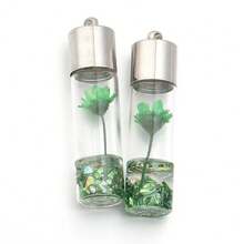 2pcs/Pack Dried Flower Star Wish Bottle Pendant, 4.5cm Cute Necklace, Phone Chain, Earring DIY Jewelry Pendant, Exquisite Holiday Handmade Decoration - Wishing Bottle - View 15