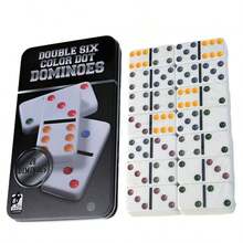 28 Double Six Colour Dot Dominoes Set - 28pcs Per Set - View 3