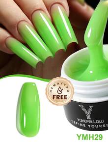 YOKEFELLOW 15g Nail Extension Builder Nail Gel Jelly Green Orange Builder Nail Gel For Nail Nail Extension Summer Nails & Long-Lasting Nail Strengthener Nails Enhancement Nail Art Salon DIY At Home Manicure & For A Gift - 彩色 - 查看 11