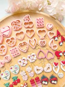 Valentine's Day Polymer Clay Cutters, Romantic Heart Shape Polymer Clay Cutter Molds For DIY Soft Pottery Earrings, Polymer Clay Crafting Tools, Valentine's Day Gift - Valentine's Day Polymer Clay Cutters - View 4