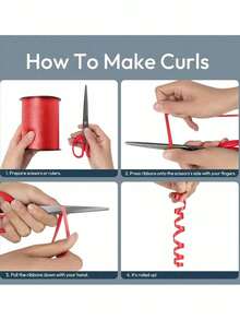 1卷，250码红色卷曲丝带，适用于礼品包装、气球绳、婚礼、生日等场合 - 闪亮金属丝带，适用于花束和鲜花包装纸，情人节、婚礼、生日等场合适用