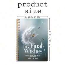 1pc 'My Final Wishes' Spiral Notebook - Estate Planning Guide, Important Arrangements And Final Reflections, Adult Peace Of Mind Organizer