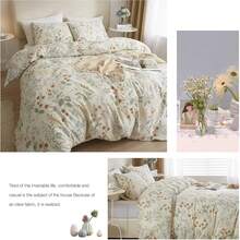 Garden Style Duvet Cover Twin Soft Cotton Leaf Plants Bedding Sets S Girl Botanical Floral Cover Chic Flower Print Twin Bedding Sets Vintage Cotton Duvet Cover Set 68''x86'' Variant 9 - A# 時尚清新花卉 - 查看 8