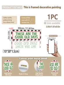 1pc Canvas Wall Art - "Good Old Days" Framed Print, "You Came Into This World, Life Is So Beautiful" Framed Print, Boy's Room Decor Framed "Love You To The Moon And Back" Banner Print, "Love You To The Moon And Back" Print Framed "Dream Big, Little One" Banner Print, "Dream Big, Little One" Print, Framed "Let's Play All Day" Baby Print – Framed Nursery Wall Art Perfect For Playroom Decor Nursery Decor Little One" Banner Print - Multicolor - View 22