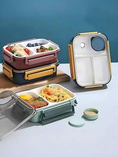 Hộp cơm bento 3 ngăn kèm thìa và dĩa, hộp đựng thức ăn di động phù hợp cho học sinh và người lớn, cắm trại, văn phòng và sử dụng ngoài trời. Hộp cơm chống gỉ và chịu nhiệt với vách ngăn, hoàn hảo cho trường học, văn phòng, cắm trại và dã ngoại. Không cần điện, khay đựng thức ăn có nhiều ngăn. Đồ dùng học tập, quà Giáng sinh, quà Halloween.