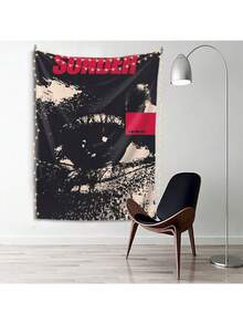 Sonder Poster With Abstract Art And Figure Print Tapestry, Suitable For Living Room, Bedroom, Office, Vertical Wall Decor, No Power Needed, Home Decoration Tapestry/Room, Decorative Wall Hanging - 彩色 - 查看 3