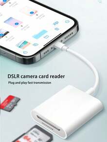 二合一 Type-C 智能卡读卡器，USB 3.0，通用 OTG 读卡器，支持 SD/TF 卡 - 白色 - 查看 14