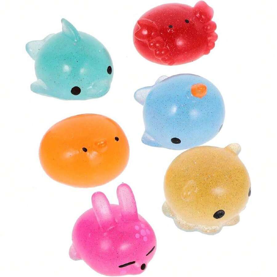Vaguelly 6piezas Juguetes De Apretar Animales Divertidos Juguetes Sensoriales De Alivio del Estrés para Perfectos para Fiestas,40047798 - Multicolor - Ver 1