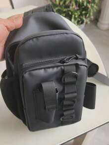 1pc Multi-Layer Waterproof Fishing Tackle Bag, Available In Camouflage, Geometric Pattern Or Solid Color, Zipper Closure, Shoulder Strap. Ideal For Outdoor Hiking, Camping And Fishing Equipment Storage.