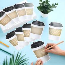 Chuangdi 60 Pcs Coffee Cup Classroom Decor Coffee Cup Bulletin Board Cutouts 6 X 4.5 Inch Classroom Decor For Teacher Student Back To Schoolsss DIY Name Tag Label Craft - CoffeeCup - View 4