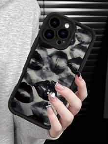 Fashionable, Popular, Personalized, Graphic Typography And Icon Pattern Design Theme Luxury Shockproof Aesthetic Cute Phone Case, Soft-Touch Ultimate Grip, Waterproof & Durable, Dirt-Resistant, Bumper Cover With Camera Protection, Compatible With IPhone 17/17Pro/17Pro Max, 16, 15, 14, 13, 12, 11 Plus/Pro Max And Galaxy S/A Series - Black - View 2