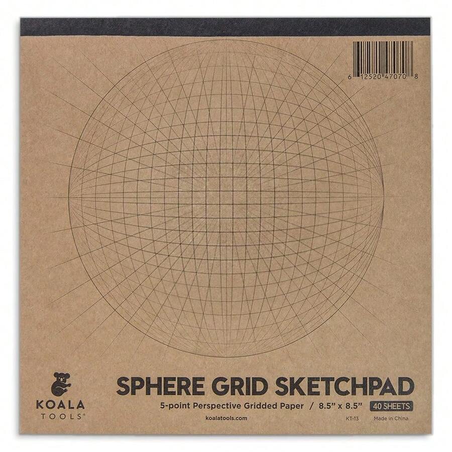 Kooalaa Tools | Drawing Perspective (1 And 2-Point) Large Sketch Pad (5 Point) - 5Point - View 1