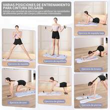 Ruedas Tabla Multifuncional para Abdominales, Tabla Abdominal Multifuncional 5 en 1, Deslizante, Plegable y con Rebote Automático - Maquina de Pilates para Casa