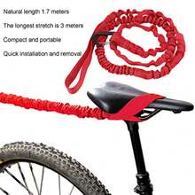 CYPNTOPINCN Cuerda de Remolque para Bicicleta Cuerda Elástica Elástica de Aleación de Nailon Cuerda de Tracción Portátil para Bicicleta de Montaña Correa de Tracción Elástica para Ciclismo para RojoFashion - como en la foto - Ver 4