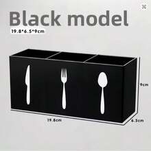 1 st köksställ för porslin, hängande bestickhållare, avrinningsställ, skedgaffel, ätpinnar, förvaringskorg, köksställ för ätpinnar - Multifärgad - Visa 7