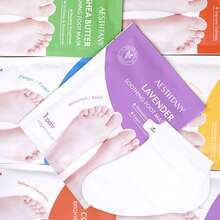 5片装保湿足膜 - 薰衣草/蜂蜜/视黄醇/椰子/乳木果油，每对40克，有助于缓解足部干燥、皲裂、脱皮，并减少关节皱纹，男女皆宜，适合手部松弛人士使用。 - 多色-5pcs - 查看 7