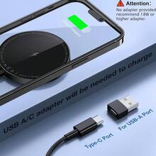 Pengisi Daya Nirkabel Magnetik Cepat 15W, Kompatibel dengan iPhone 16 15 14 13 11 12 Pro Max X XS XR 8 Plus, Cocok untuk Kantor, Asrama, dan Rumah. Pengisi Daya Ponsel Nirkabel - Hitam - View 6