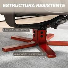 HOMCOM Cadeiras de sala de estar - Marrón - Ver 5