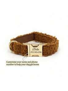 Customized Engraved Stainless Steel Pet ID Tag, Can Engrave Pet Name And Phone Number, Suitable For Most Collars! Teddy Plush Pet Collar - Multicolor - View 22